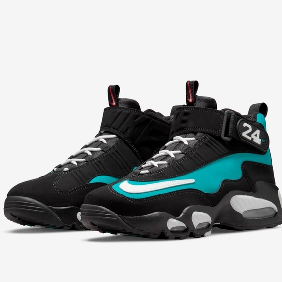 Nike Black and Freshwater Air Griffey Max 1 Sneakers - Picture 1 of 3